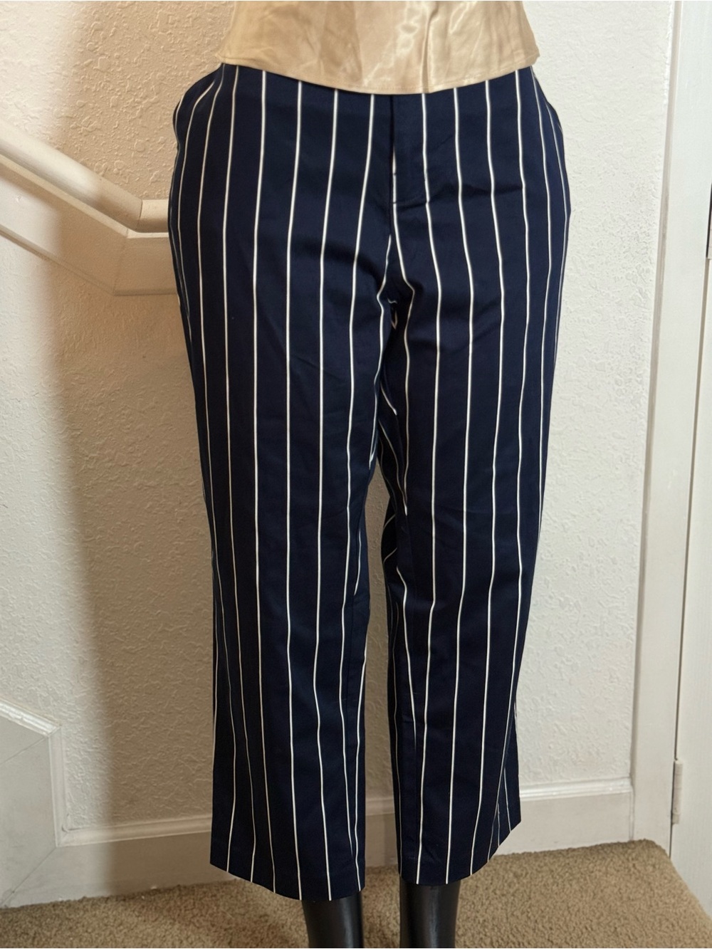 Tommy Hilfiger Navy Pinstripe Chinos